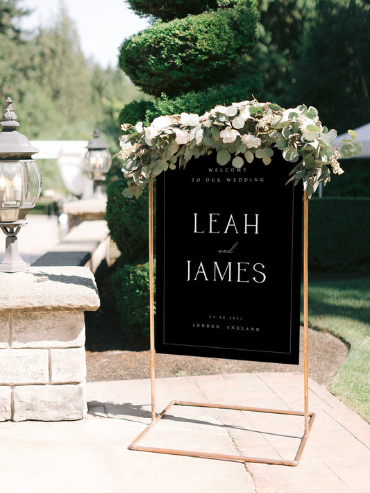 Leah Modern Wedding Welcome Sign Template