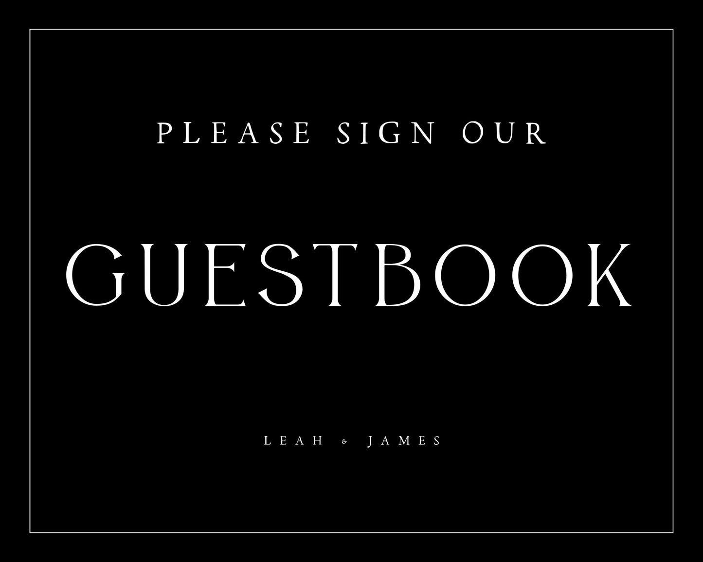 Leah Please Sign Our Guestbook Template