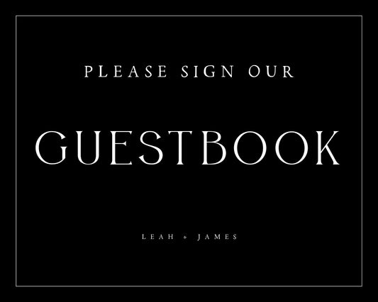 Leah Please Sign Our Guestbook Template