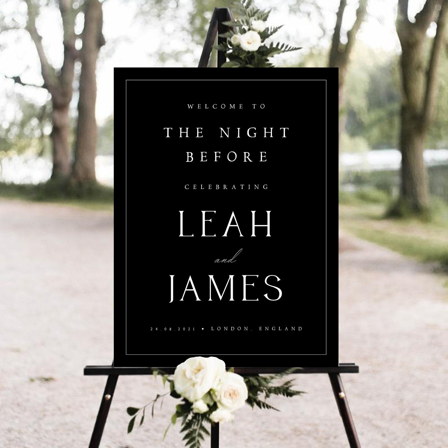 Leah Rehearsal Dinner Welcome Sign Template