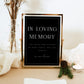 Leah Simple In Loving Memory Sign Template