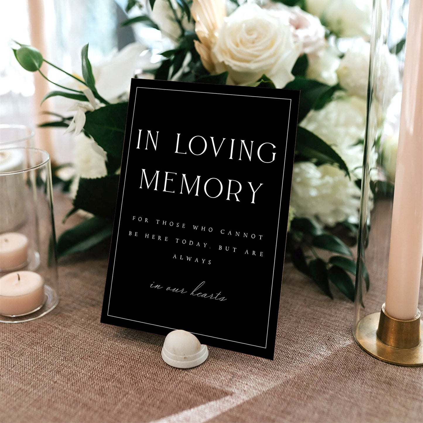 Leah Simple In Loving Memory Sign Template