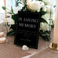 Leah Simple In Loving Memory Sign Template