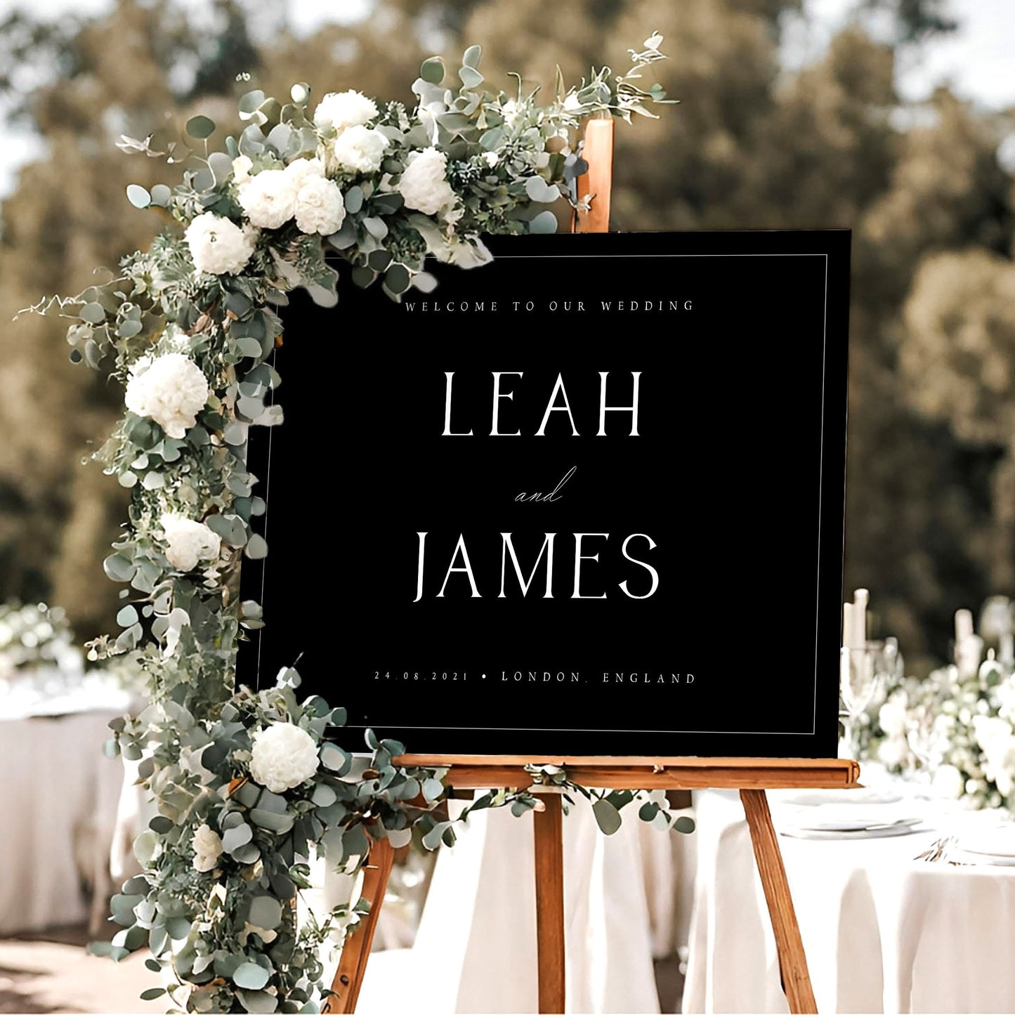 Leah Minimalist Wedding Welcome Sign Template