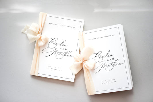 Cecilia Folded Wedding Program Template