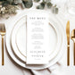 Elizabeth Elegant Wedding Menu Template