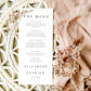 Elizabeth Minimalist Wedding Menu Template