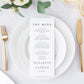 Elizabeth Elegant Wedding Menu Template