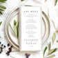 Elizabeth Minimalist Wedding Menu Template