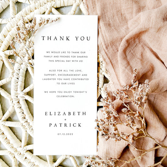 Elizabeth Modern Thank You Letter