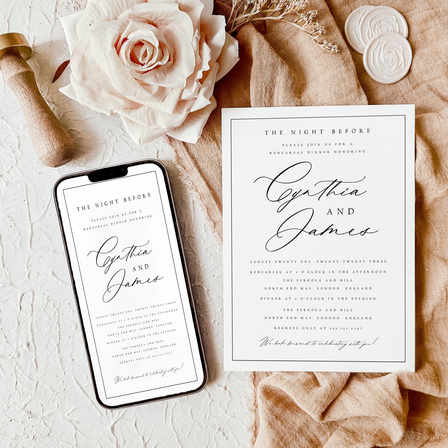 Cynthia Wedding Rehearsal Template