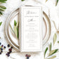 Cynthia Minimalist Wedding Menu Template