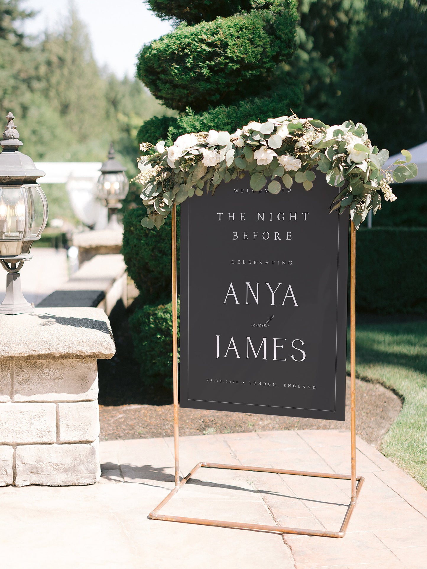 Anya Rehearsal Dinner Welcome Sign Template