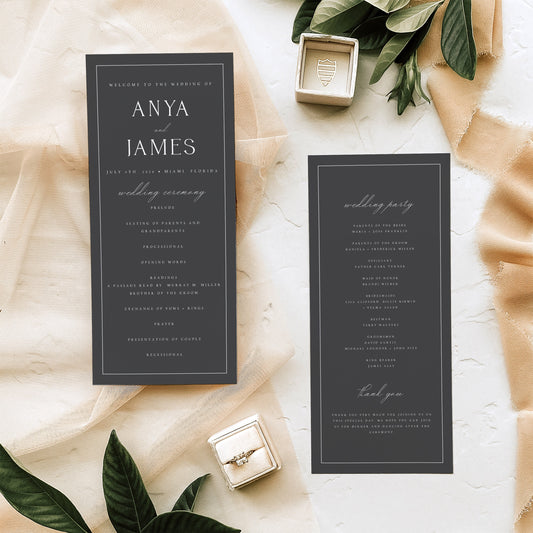 Anya Wedding Program Template