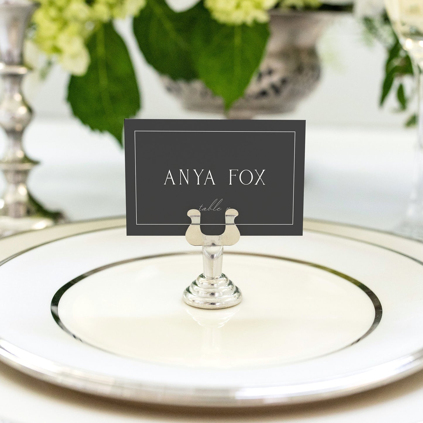 Anya Classic & Elegant Wedding Place Card Template