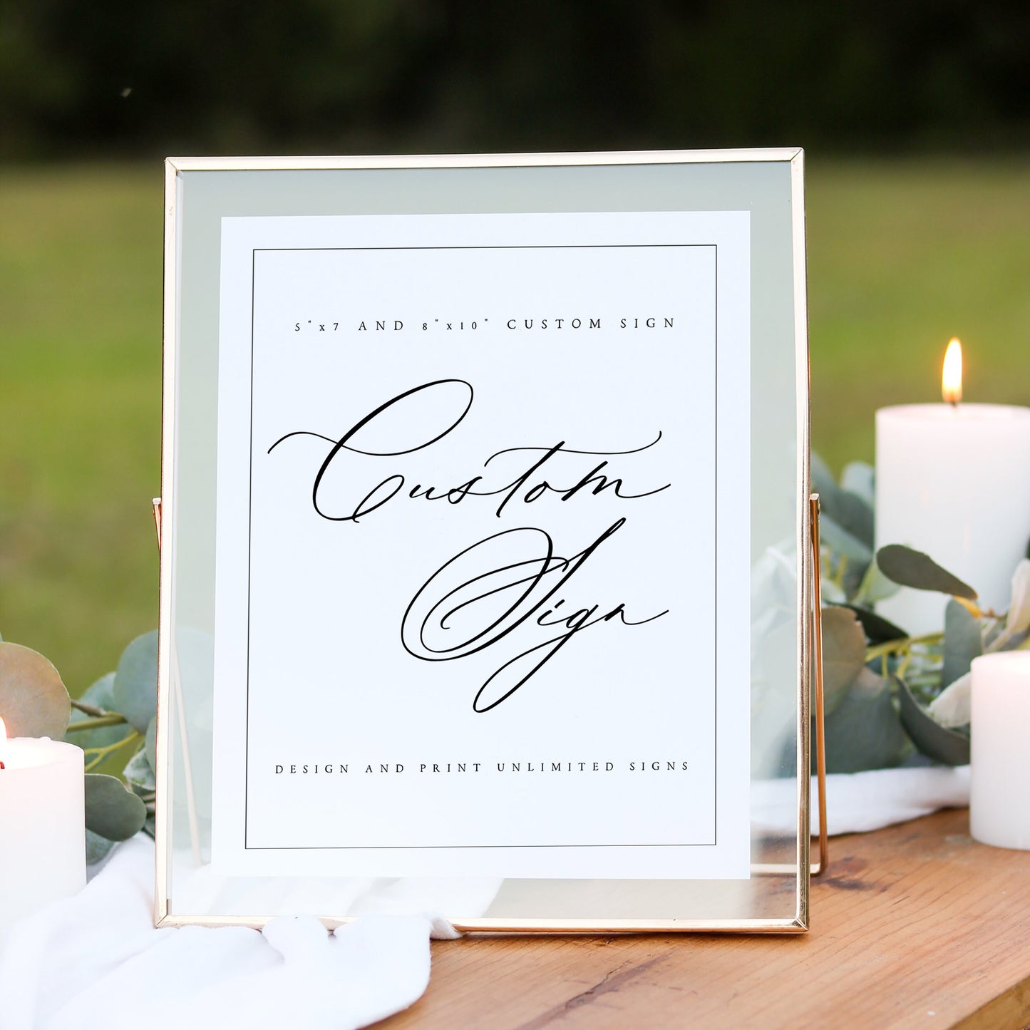 Cynthia Portrait Wedding Sign Template