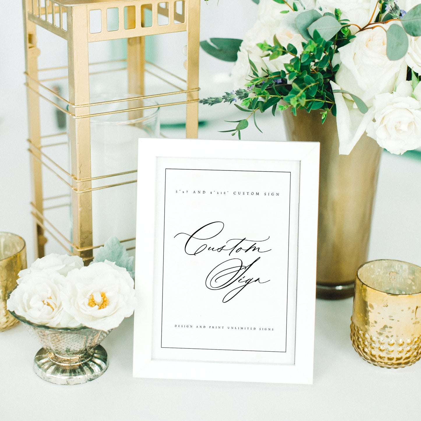 Cynthia Portrait Wedding Sign Template