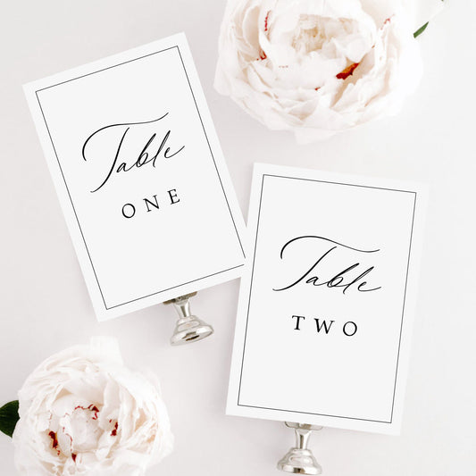 Cynthia Wedding Table Numbers Printable