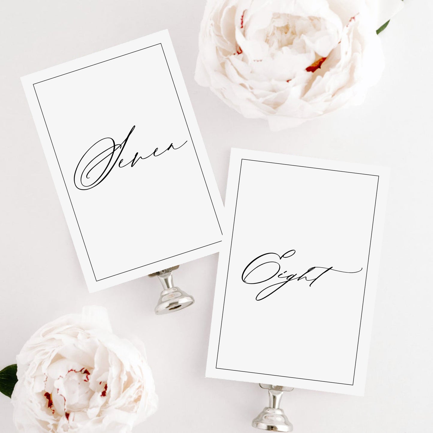 Cynthia Calligraphy Wedding Table Number Template