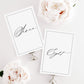 Cynthia Wedding Table Number Template