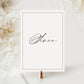 Cynthia Calligraphy Wedding Table Number Template