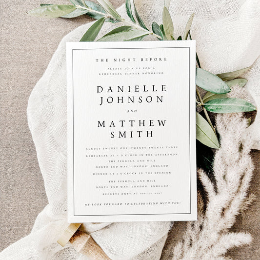 Danielle Wedding Rehearsal Template