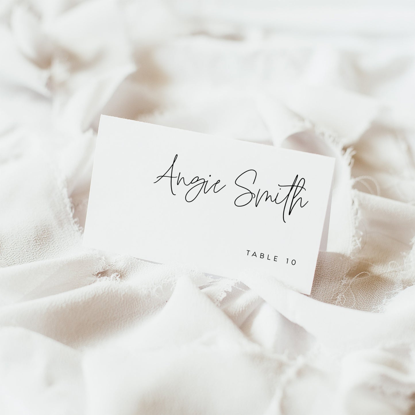 Angie Wedding Place Card Template Modern