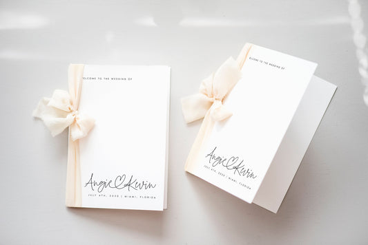 Angie Folded Wedding Program Template