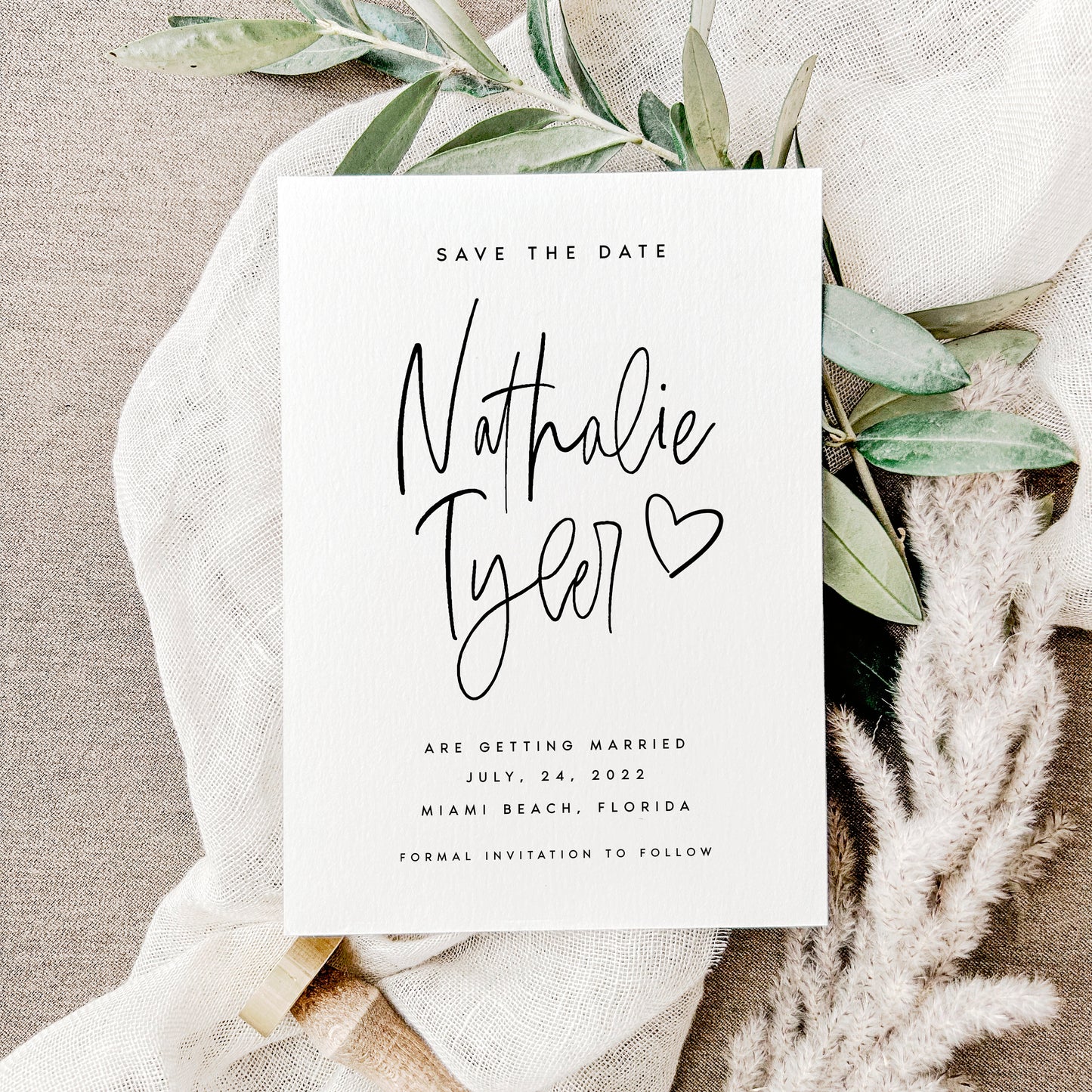 Nathalie Modern Save the Date Editable Template