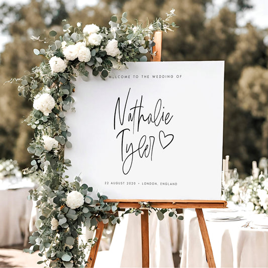 Nathalie Minimalist Wedding Welcome Sign