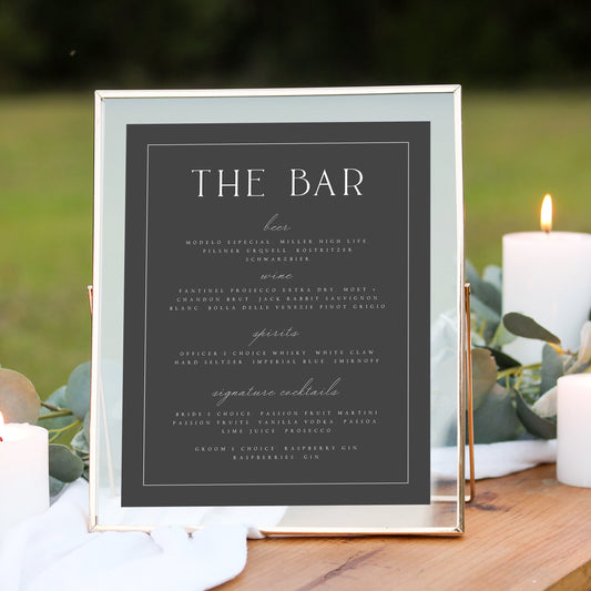 Anya Elegant Bar Sign Template