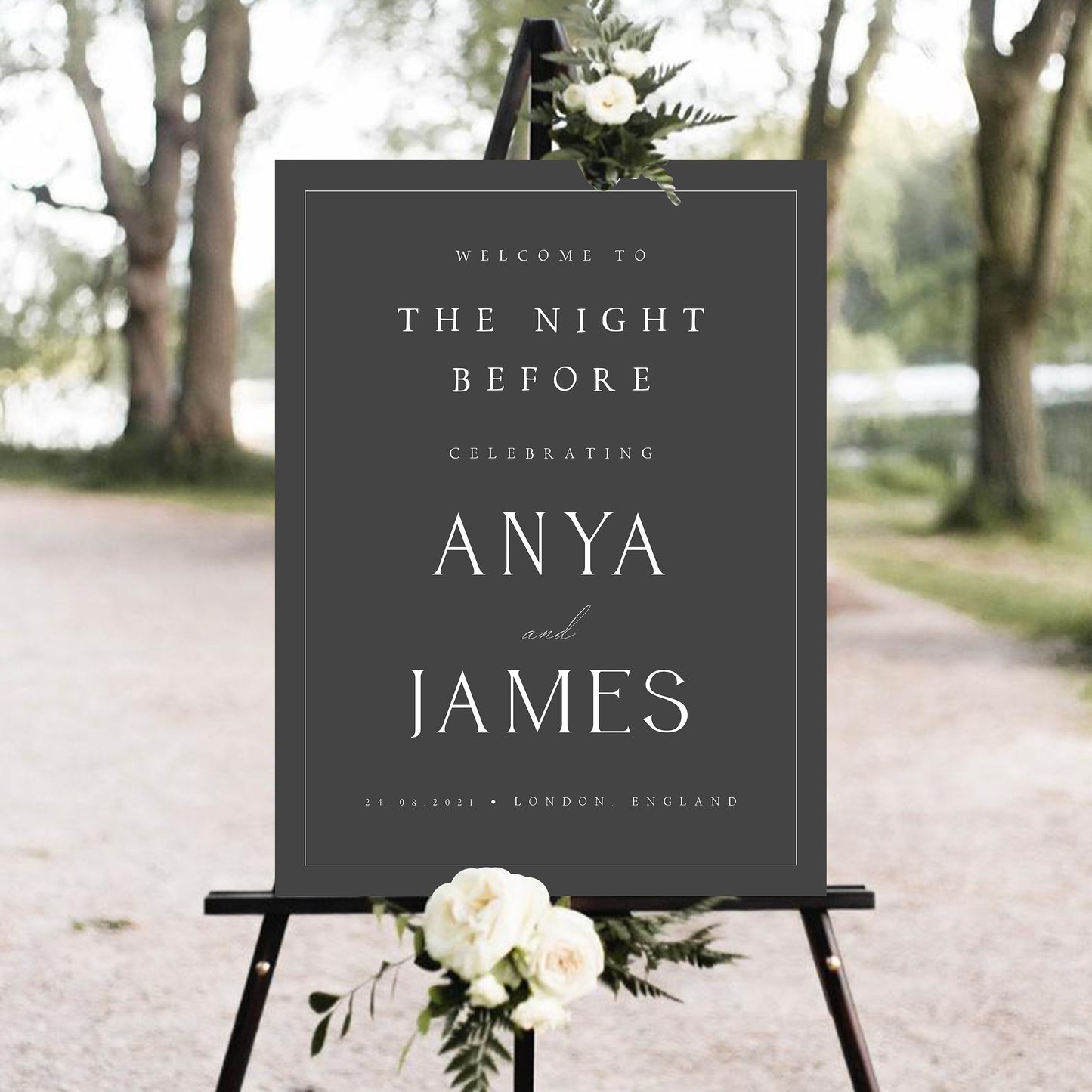 Anya Rehearsal Dinner Welcome Sign Template