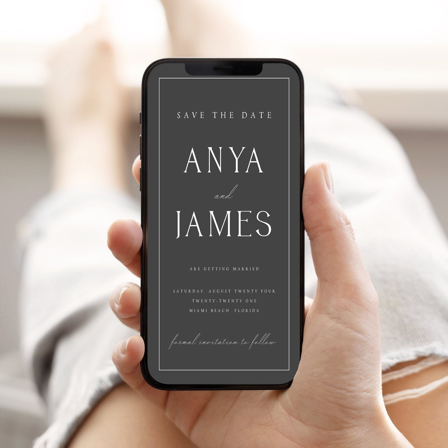 Anya Elegant Save the Date E-invite Template