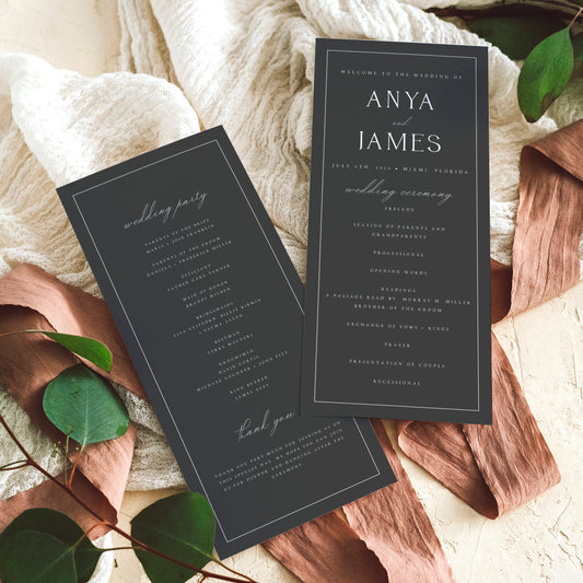 Anya Wedding Program Template