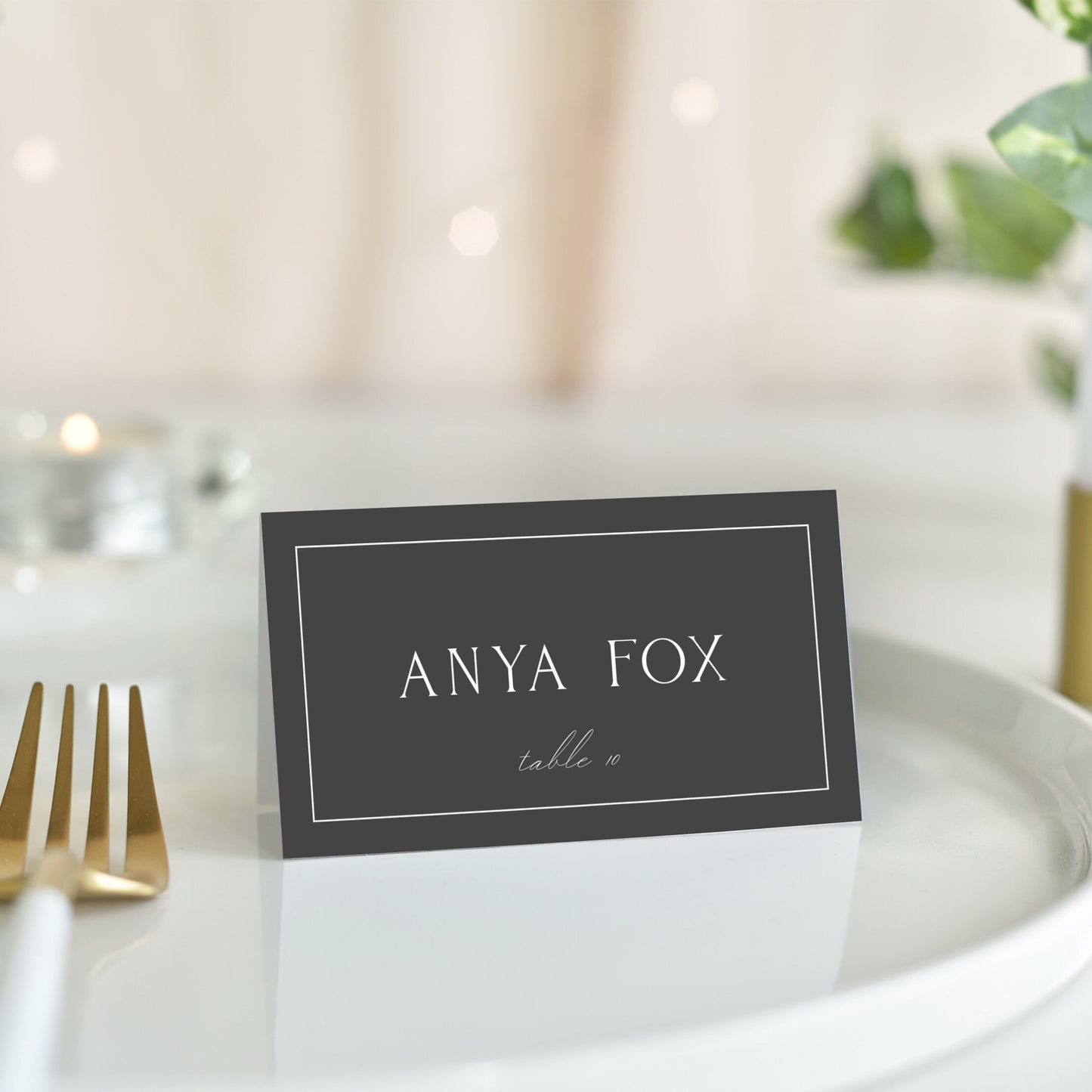 Anya Classic & Elegant Wedding Place Card Template