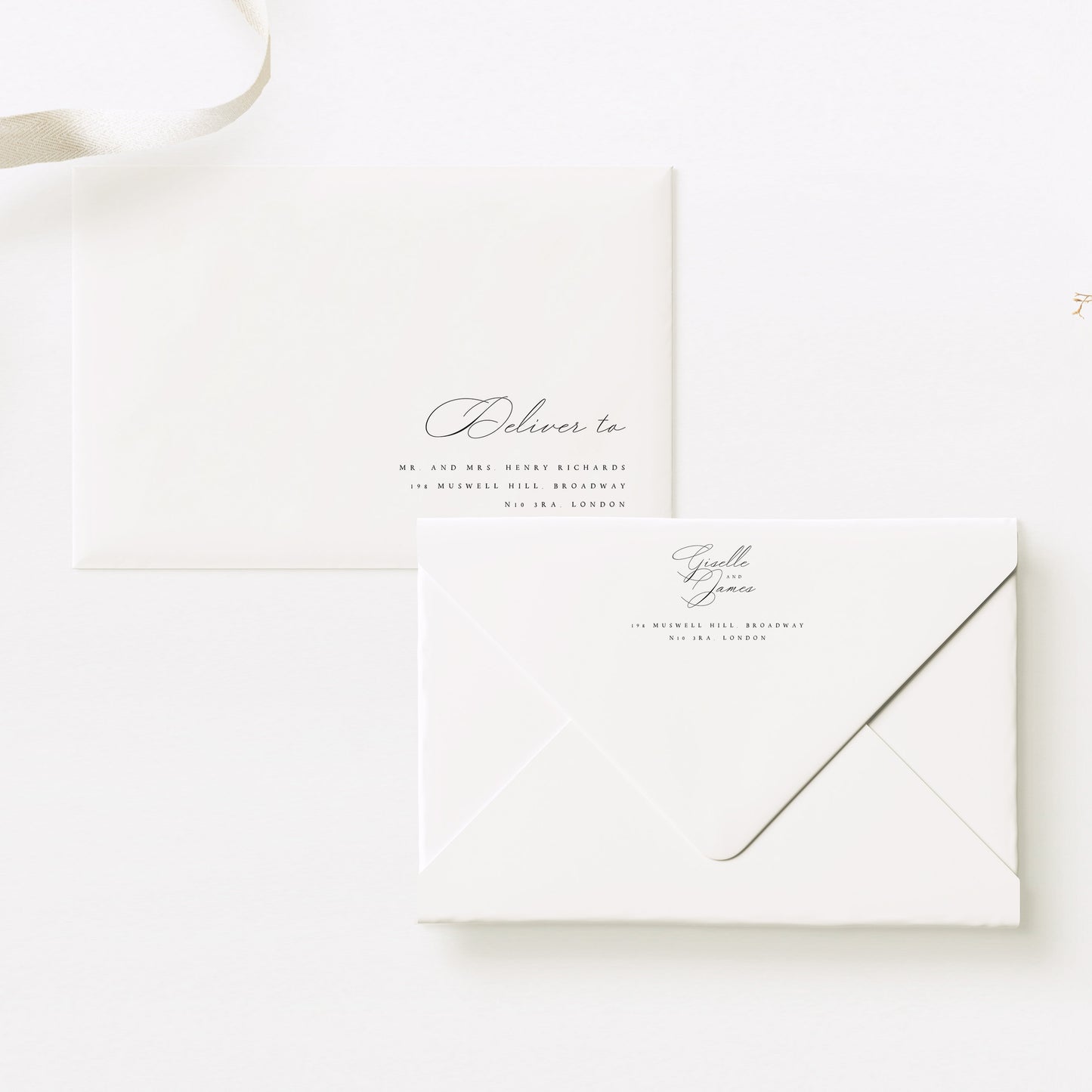 Giselle Wedding Envelope Template