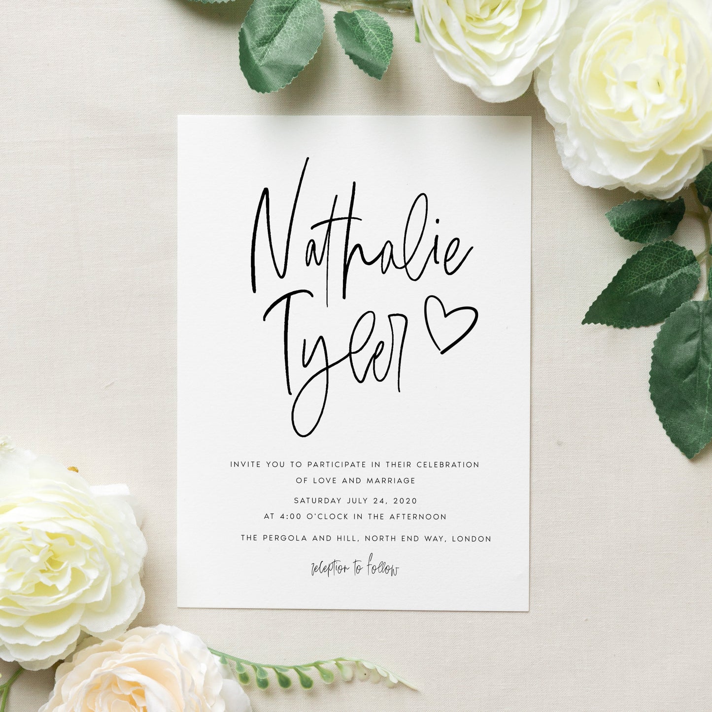 Nathalie Modern Wedding Invitation Template