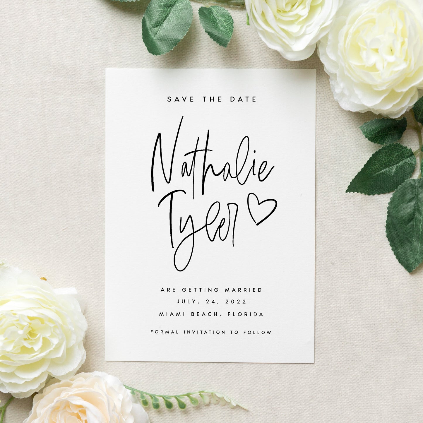 Nathalie Modern Save the Date Editable Template