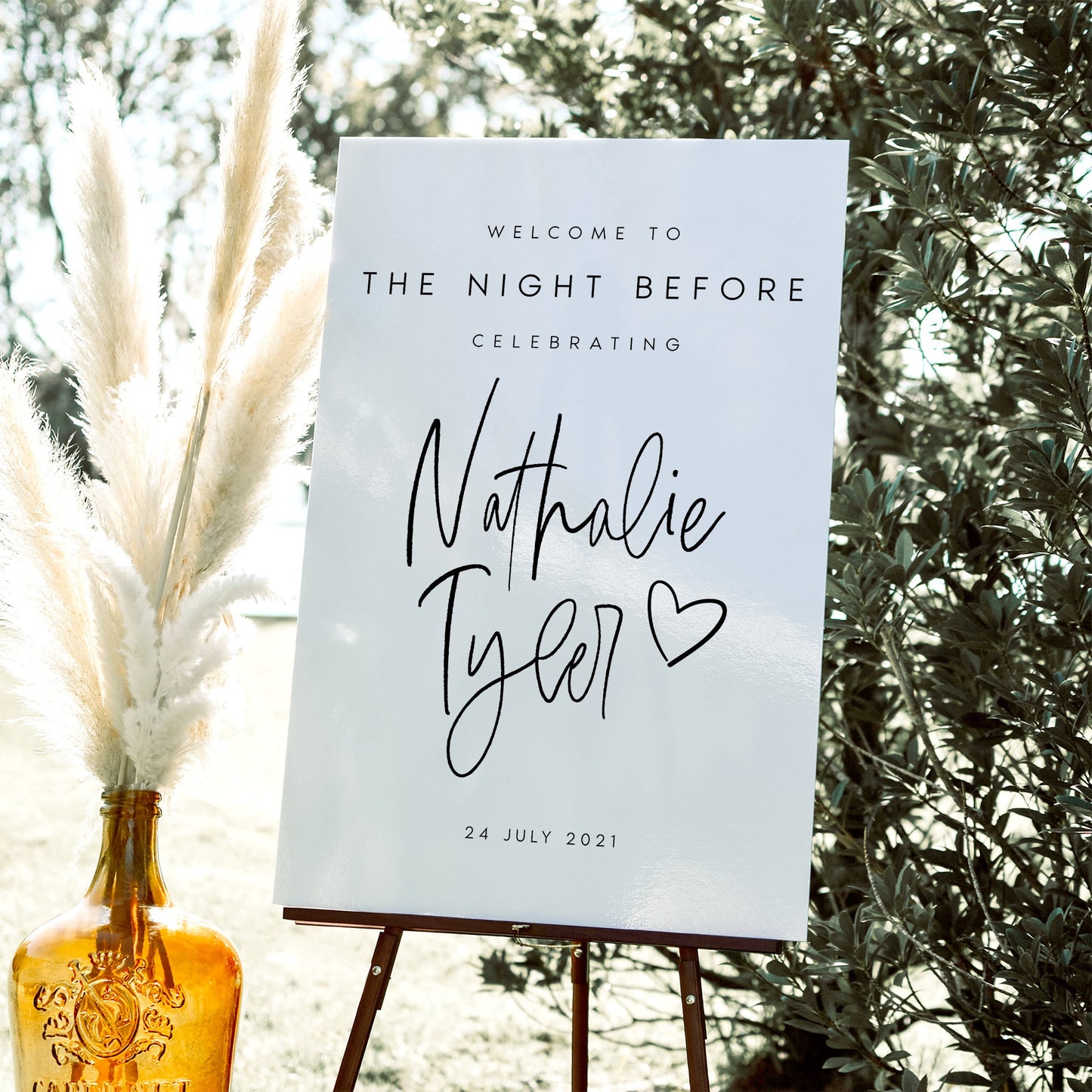 Nathalie Rehearsal Dinner Sign Template