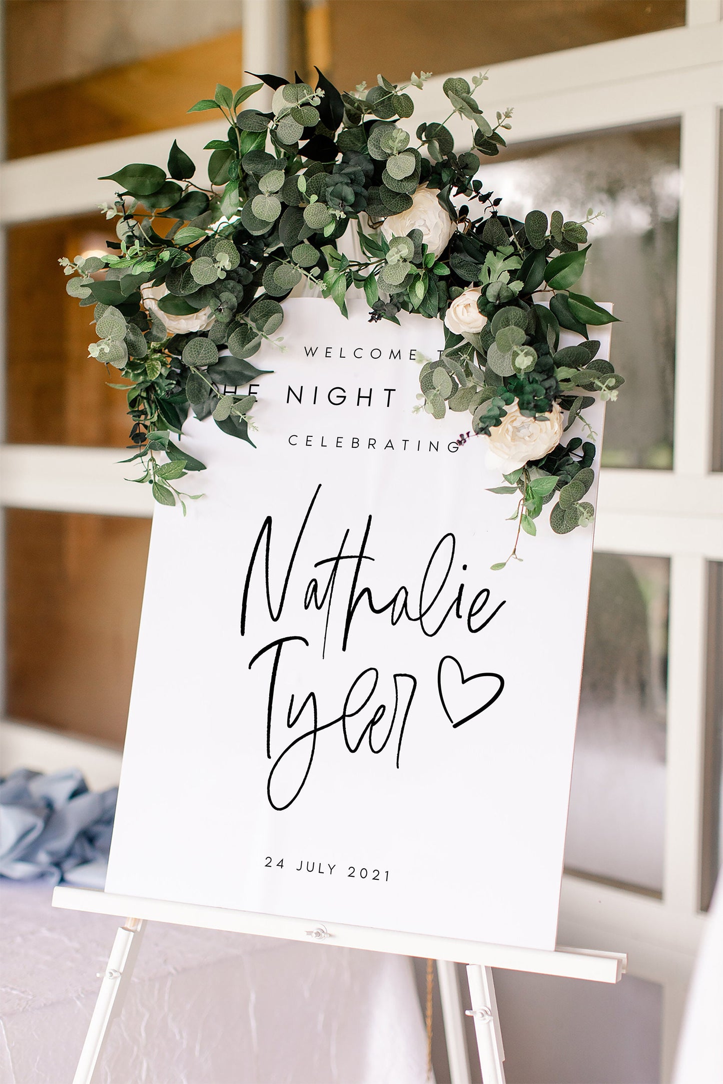 Nathalie Rehearsal Dinner Sign Template