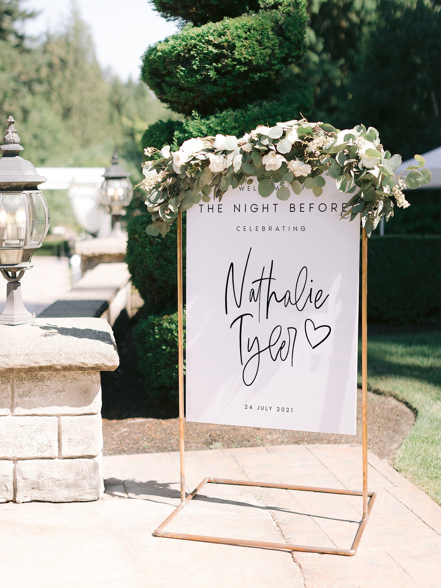 Nathalie Rehearsal Dinner Sign Template