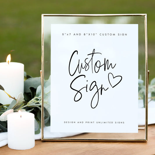 Nathalie Modern Wedding Sign Template