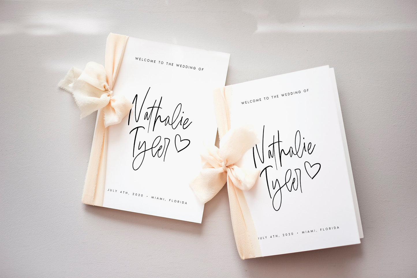 Nathalie Elegant Wedding Program Template