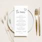 Nathalie Minimalist Wedding Menu Template