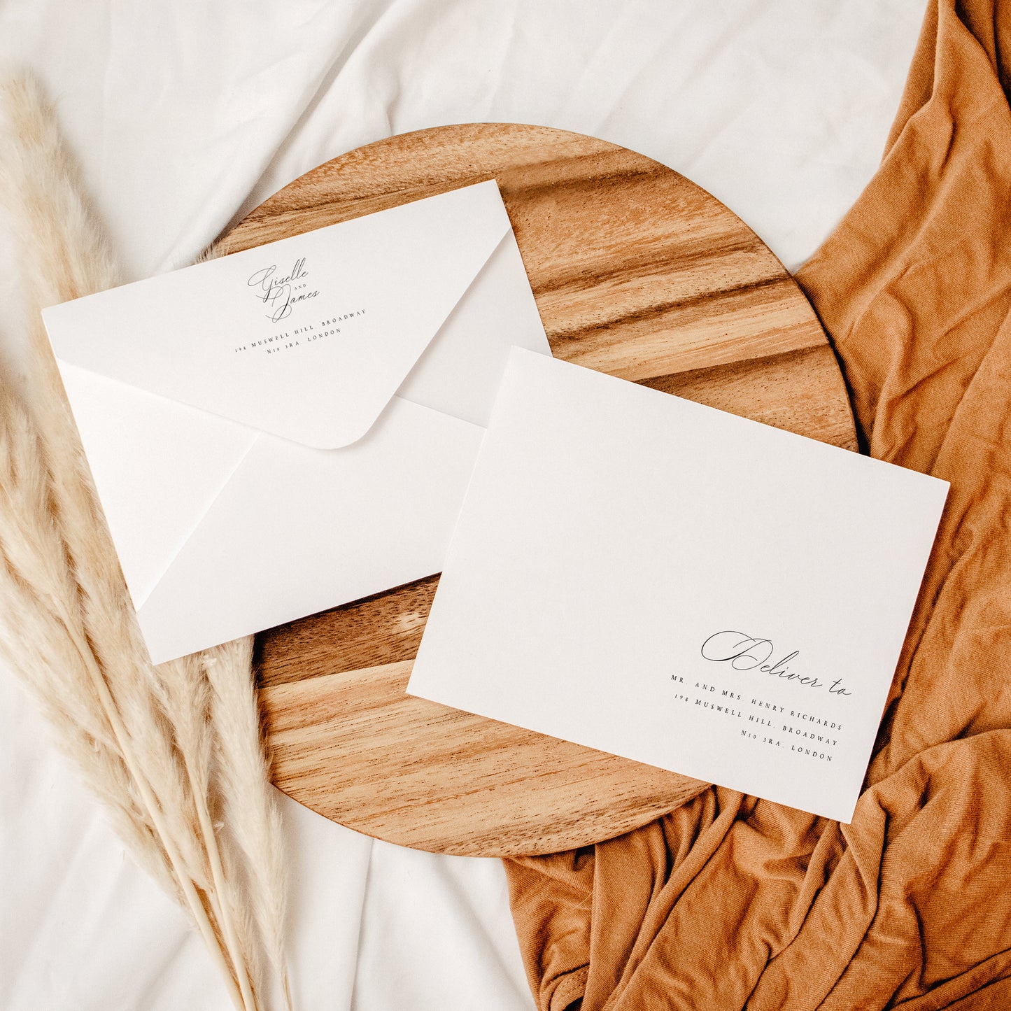 Giselle Wedding Envelope Template